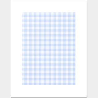 Blue gingham Posters and Art